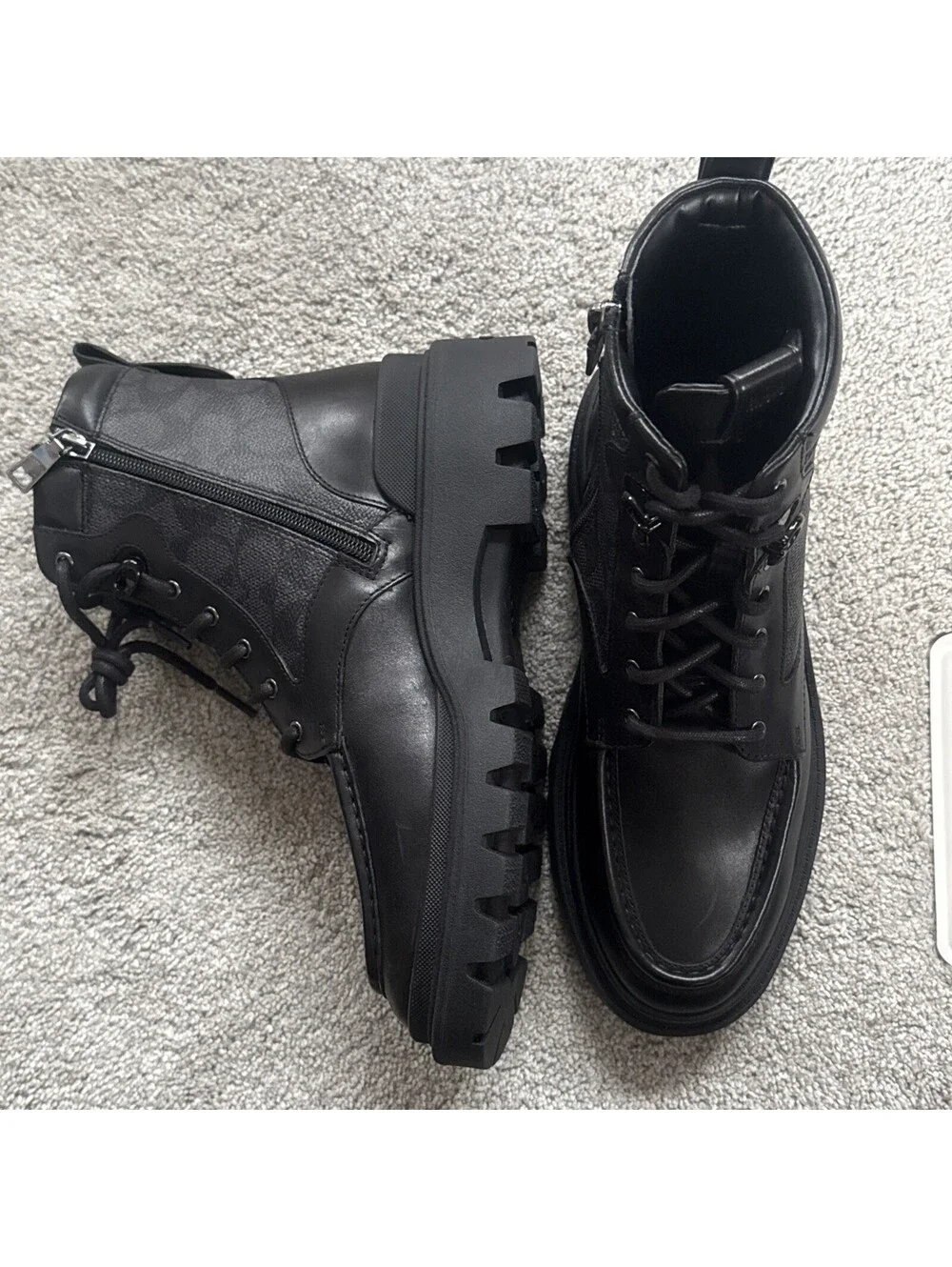 Coach CNMR Sig Boot – Model CW685 – Men’s Size 7D – Black – New Without Box